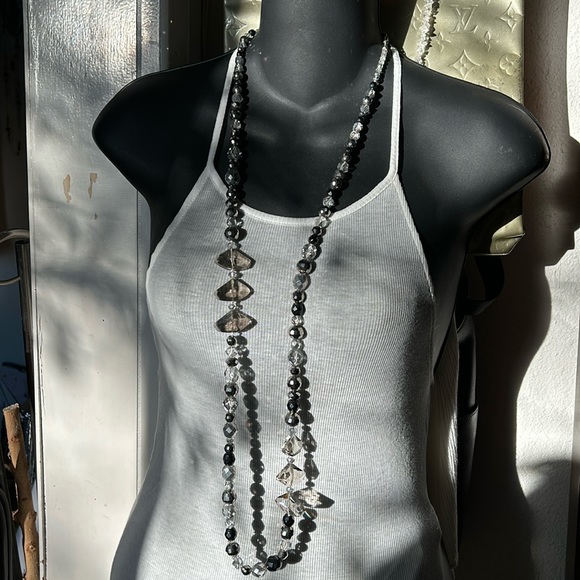 Sold-Chico”s Crystal Beaded Necklace. - Picture 2 of 8